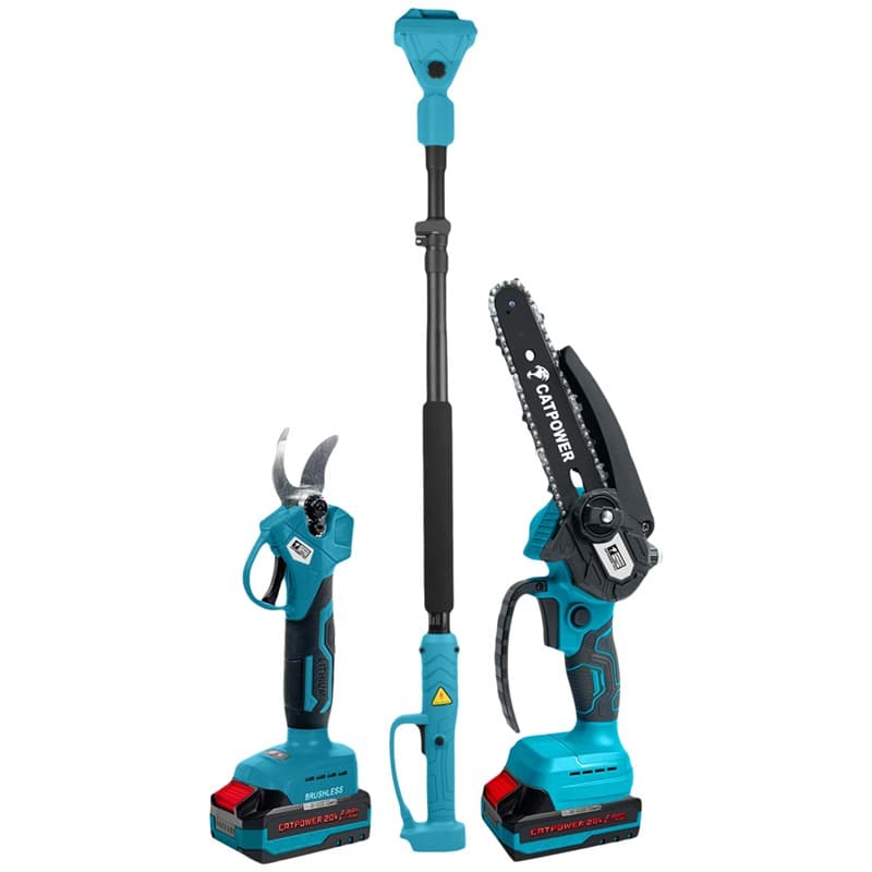 CAT1520 CATPOWER KÖMÜRSÜZ 2 Lİ SET DAL BUDAMA VE ZİNCİRLİ TESTERE (TELESKOPİK UZATMA) 20V 2X2.0AH