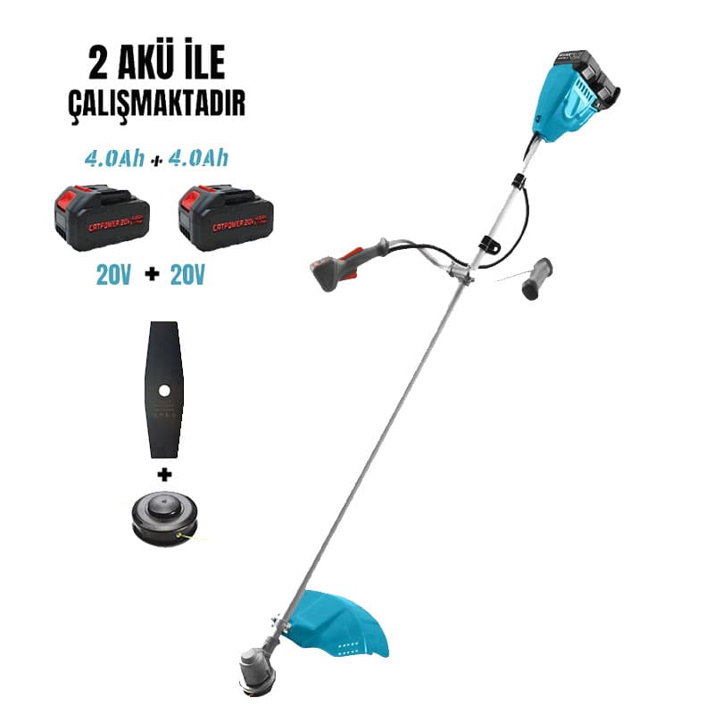 CAT2045 CATPOWER AKÜLÜ TIRPAN KÖMÜRSÜZ 20V 2X4.0AH Lİ-İON (2 AKÜ İLE ÇALIŞMAKTADIR)