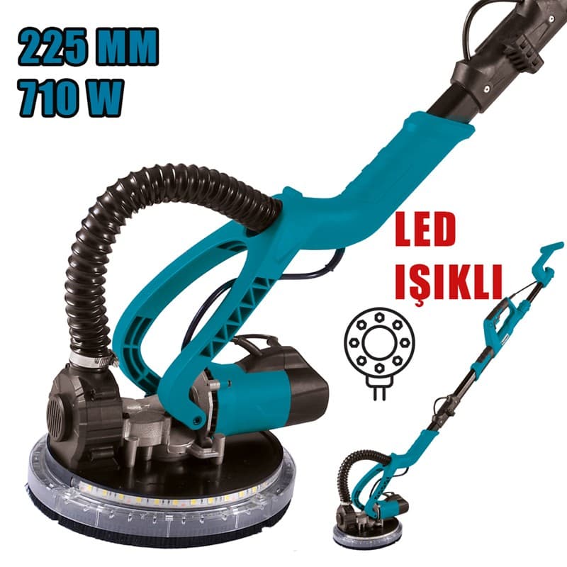 CAT3014 CATPOWER ALÇIPAN DUVAR ZIMPARALAMA TOZ TORBALI LED IŞIKLI 225MM 710W