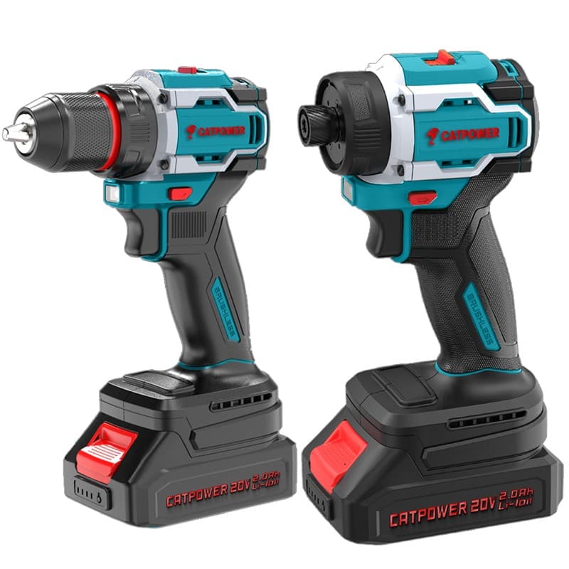 CAT5130 CATPOWER KÖMÜRSÜZ Lİ-İON AKÜLÜ 2'Lİ KOMBO SET - MATKAP VE VİDALAMA 20V 2.0AH (KAMPANYA)