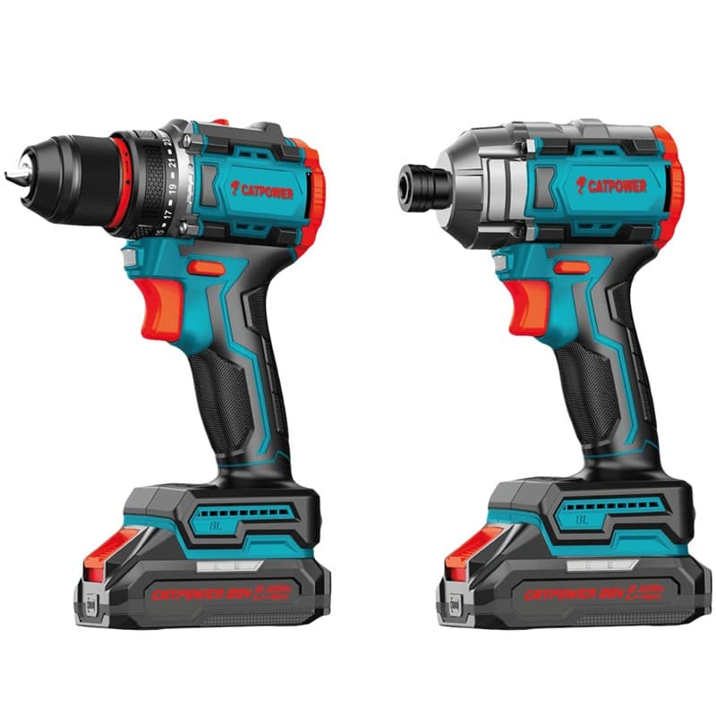 CAT5135 CATPOWER KÖMÜRSÜZ Lİ-İON AKÜLÜ 2'Lİ KOMBO SET - MATKAP VE TORKLU VİDALAMA 20V 2X2.0AH