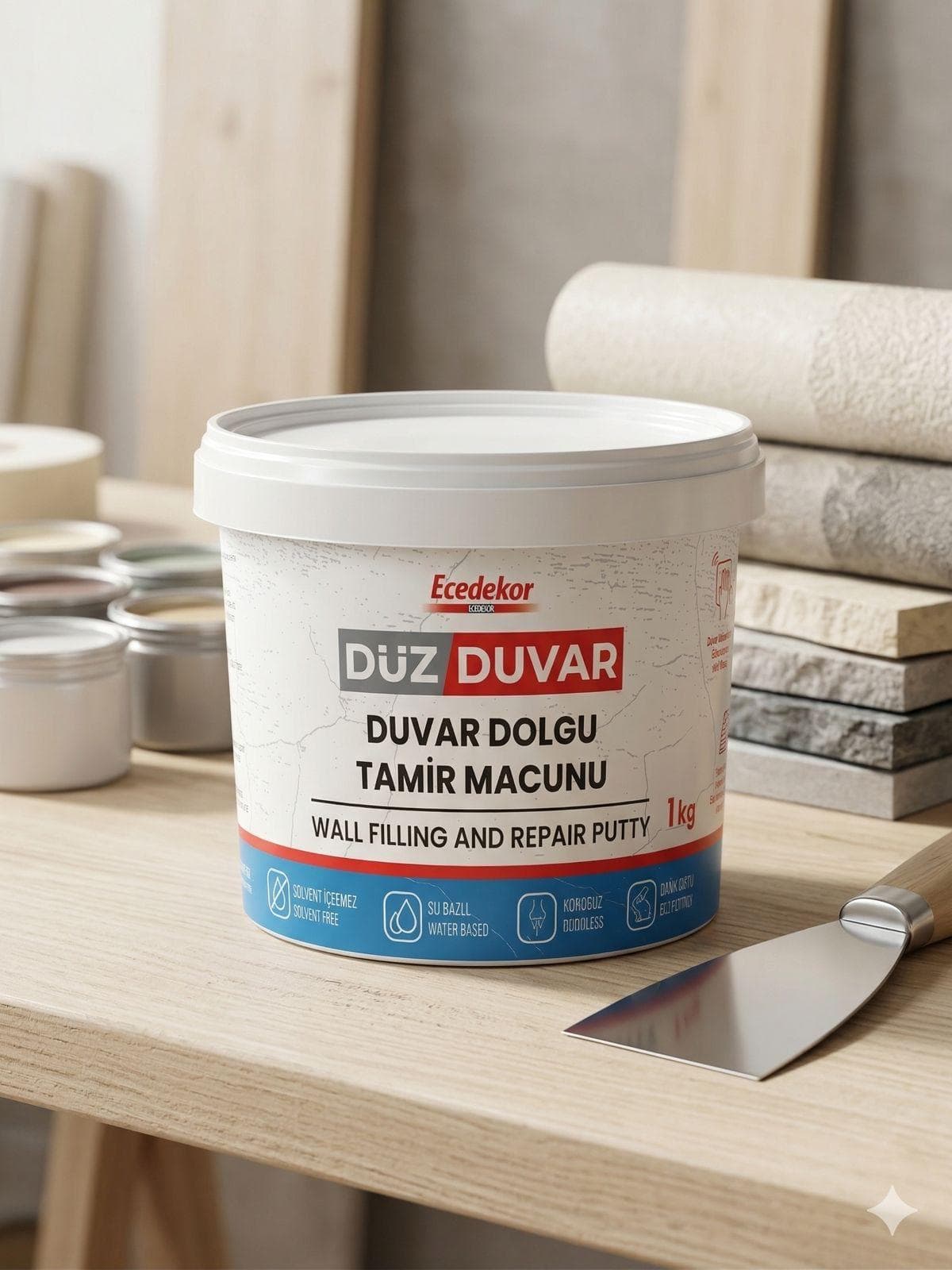 ECEDEKOR DUVAR DOLGU TAMİR MACUNU 1000GR
