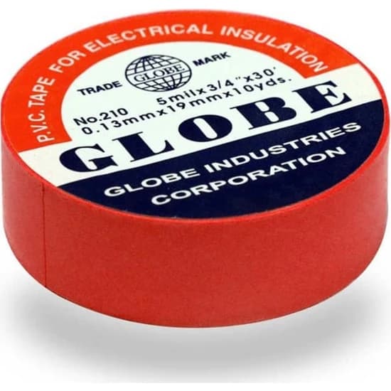GLOBE ELEKTRİK İZOLASYON BANDI KIRMIZI 19MT*10 YRD