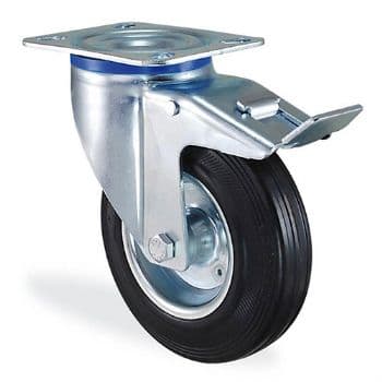 KAMA LASTİK KAPLI FRENLİ TEKER 200 MM