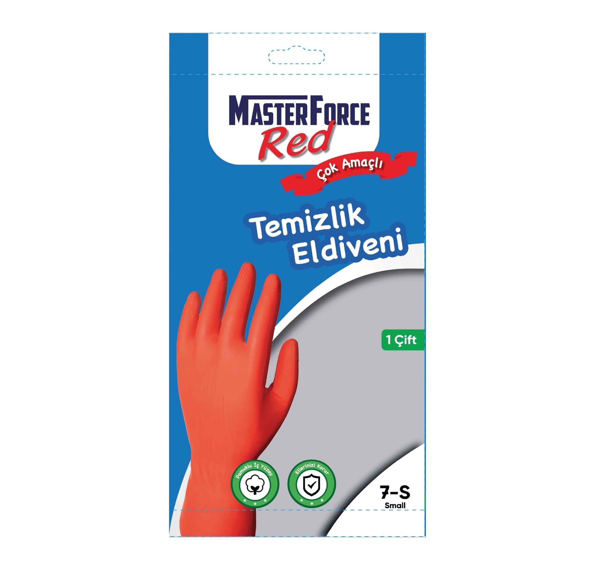 MASTER FORCE RED LASTİK TEMİZLİK ELDİVENİ 7