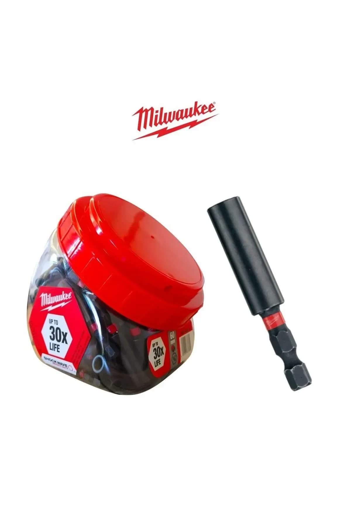 MILWAUKEE BİTS UÇ TUTUCU MANYETİK 1/4 HEX 60MM 100 LÜ KAVANOZ