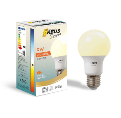 ORB9WS ORBUS LED AMPUL SARI 9W-E27