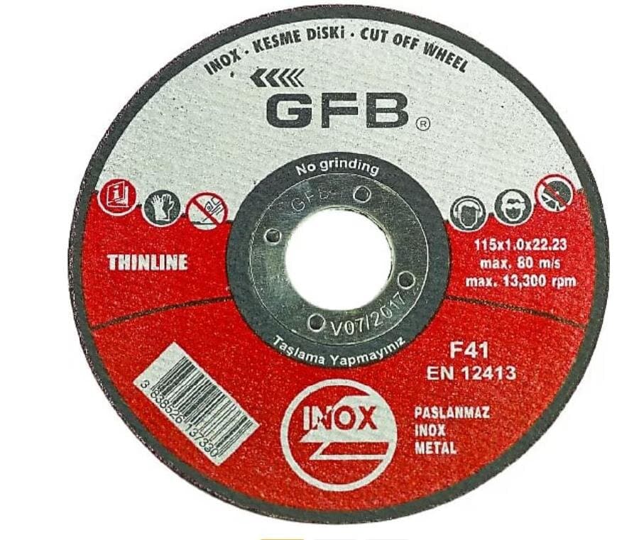 GFB 115X1,0 İNOX KESME TAŞI
