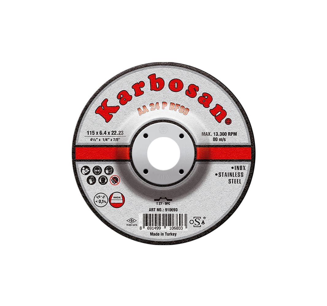Endüstriyel Metal Plus Taşlama Diskleri 125 x 6.4 x 22.23