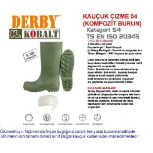DERBY PRES KAUÇUK ÇİZME S4 41