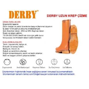 DERBY UZUN ÇİZME KREP 42