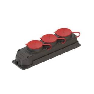 KAUÇUK 3X25A 3LÜ GRUP PRİZ