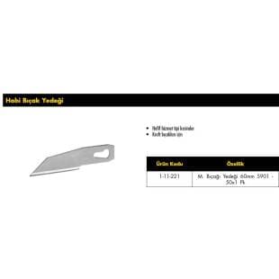 M.BIÇAĞI YEDEĞİ 60MM 5901-50X1 PK. 50Lİ