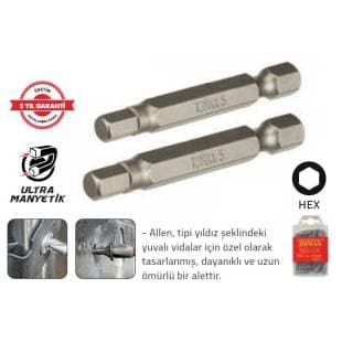TOMAX ALLENLİ BİTS UÇ 2 X 50 MM HEX