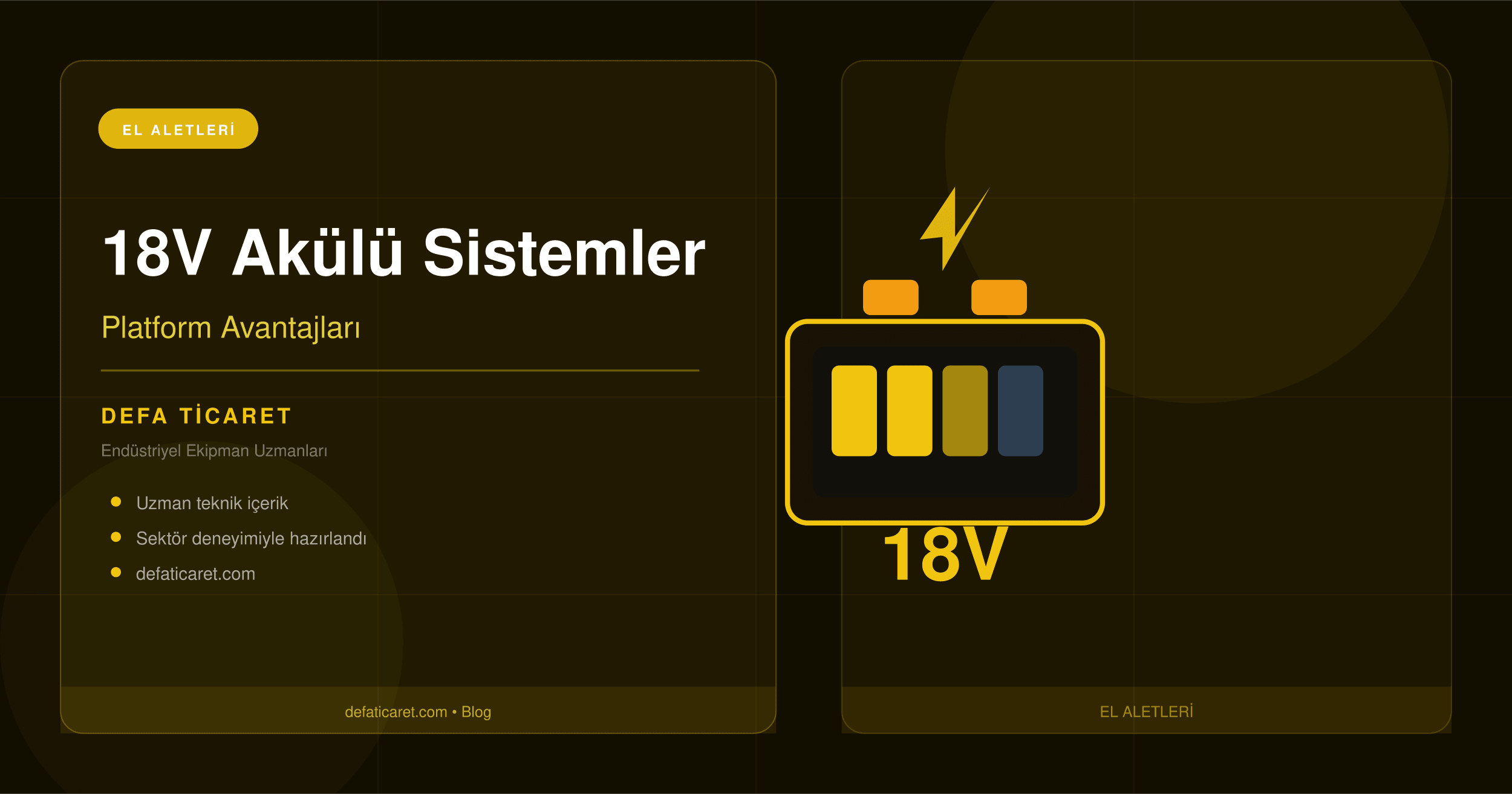 Akülü El Aleti Sistemleri: 18V Platform Avantajları