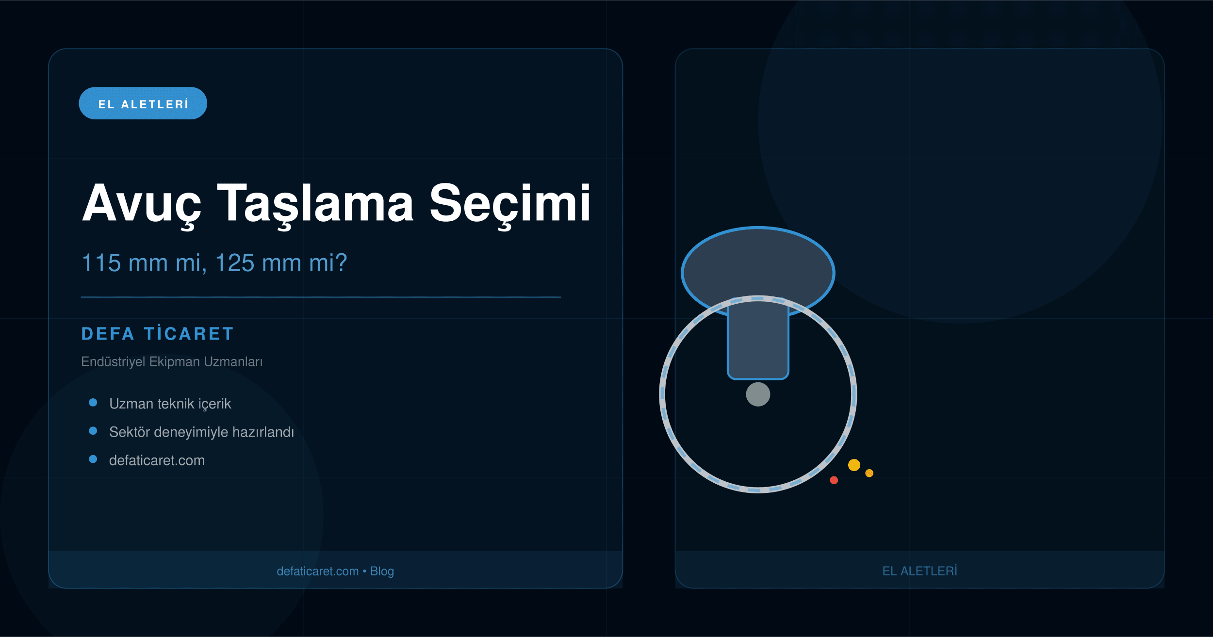 Avuç Taşlama Makinesi Seçimi: 115 mm mi, 125 mm mi?