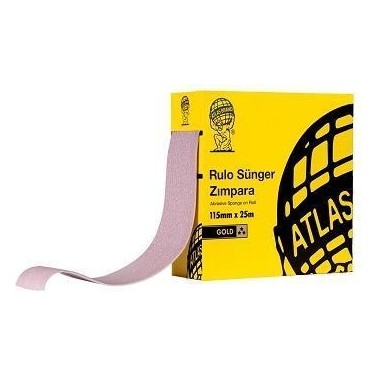 Atlas Soft Gold Rulo Sünger Zımpara 115X25 Mt 120 Kum