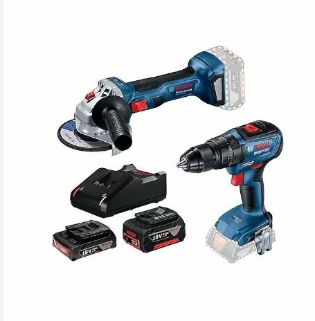 Bosch Gws 125mm Akülü Taşlama + GSB 18v-50Nm Akülü Vidalama