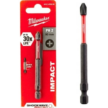 Milwaukee Bits Uç Ph2 90Mm 1Li Shockwave