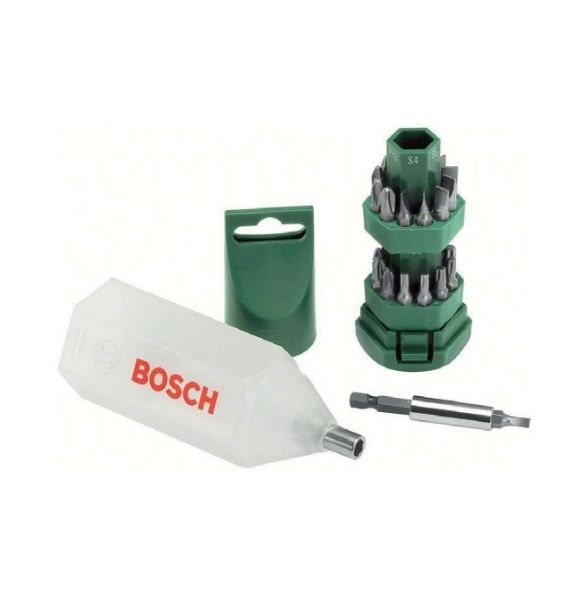 Bosch 25 Parça Vidalama Seti (Tornavida Fonksiyonlu Kutu)