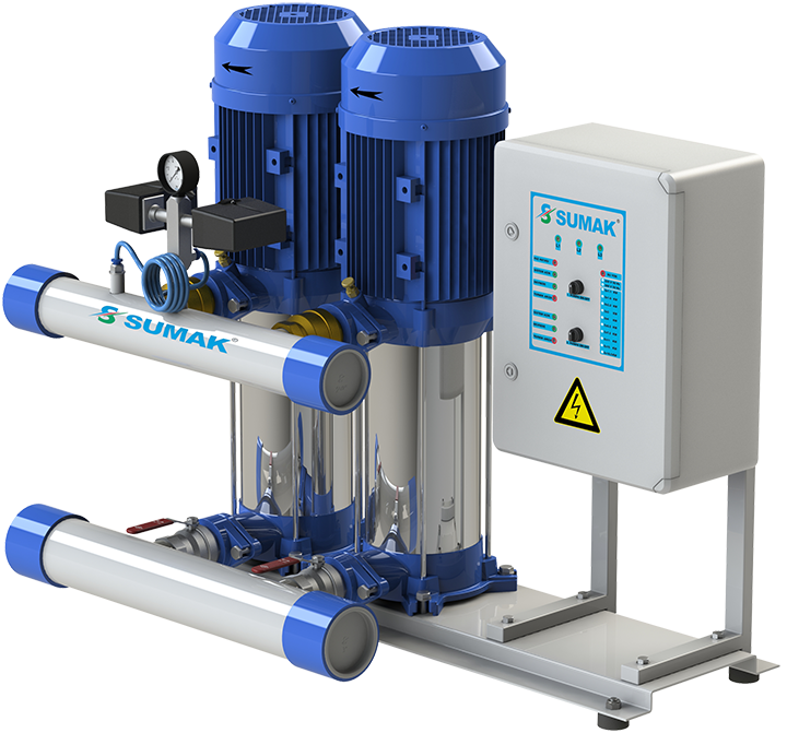 Sumak Trifaze Düşey Milli Kademeli Hidrofor 2.3 Kw