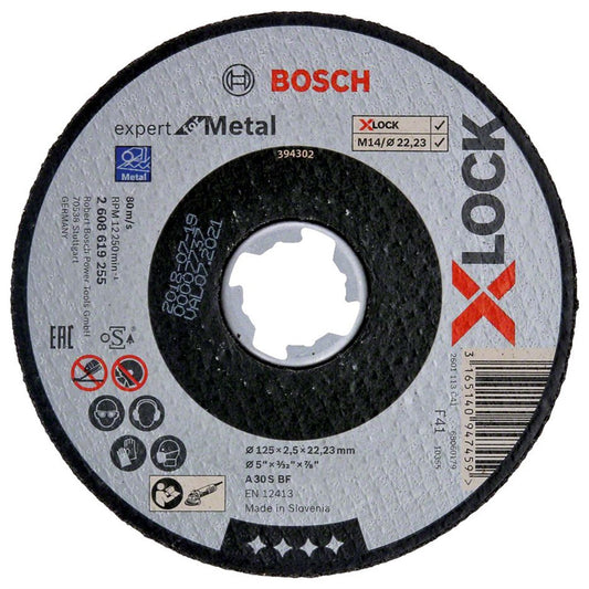 Bosch X-Lock Metal Kesme Disk 125X22,23X2,5Mm