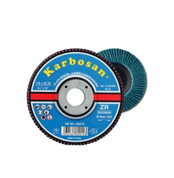 Karbosan Flap Disk 180 Zr 80 Kum Zirkon 983945