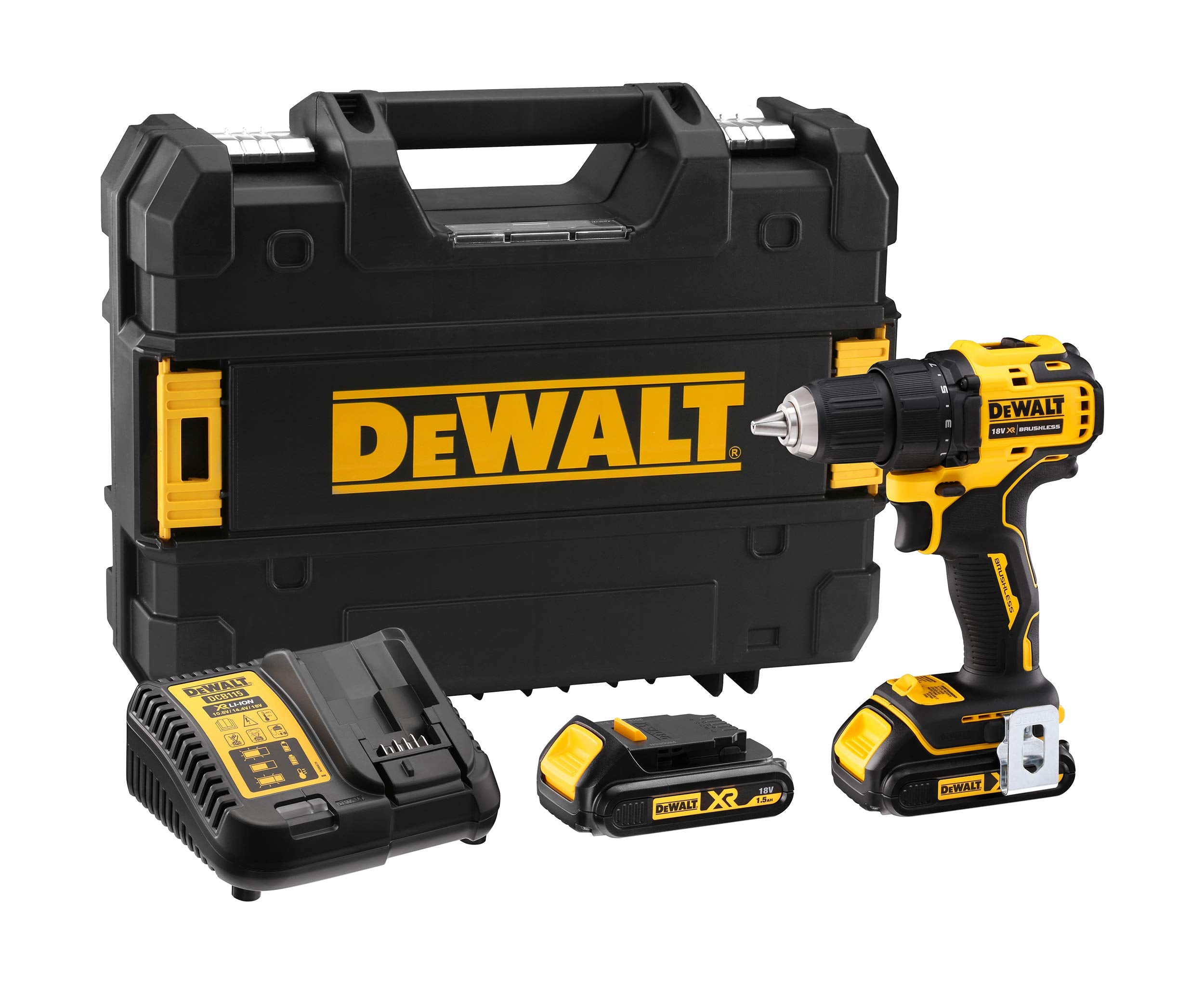 Dewalt DCD708D2T-QW Kömürsüz Kompakt Darbesiz Matkap 18V 2,0Ah 65Nm