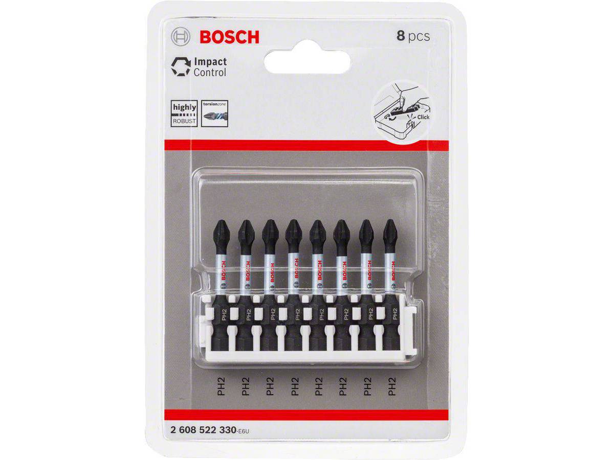 Bosch Impact Control Vidalama Uçları Ph2 (8X) 50Mm