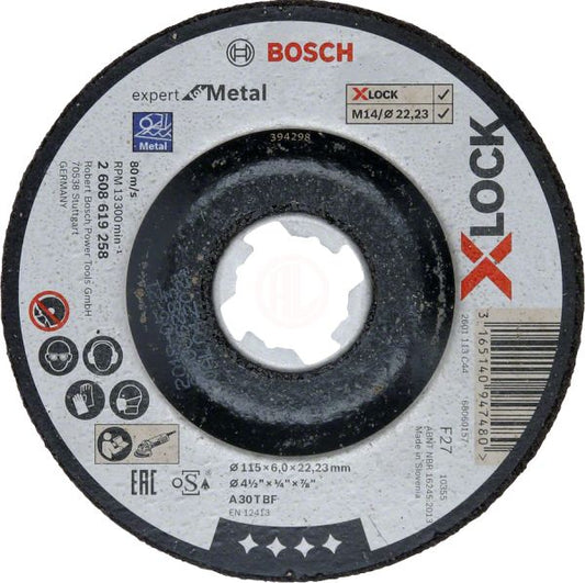 Bosch X-Lock Metal Kesme Disk 115X22,23X6 Mm