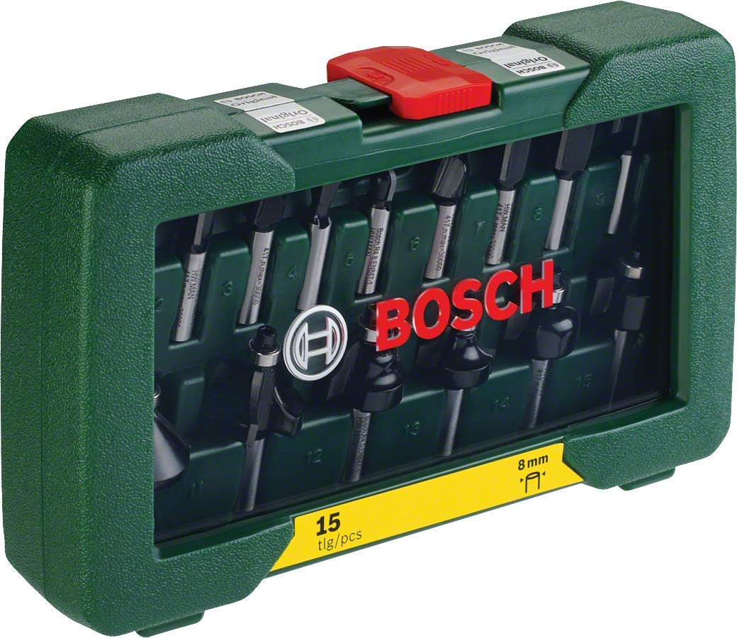 Bosch Diy Freze Seti 15'Li 8 Mm Şaftlı