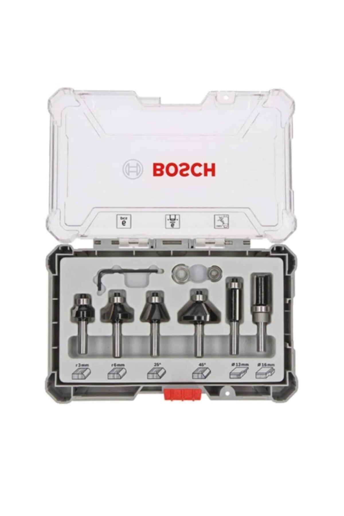 Bosch Freze Seti 6 Parça Karışık 6 Mm