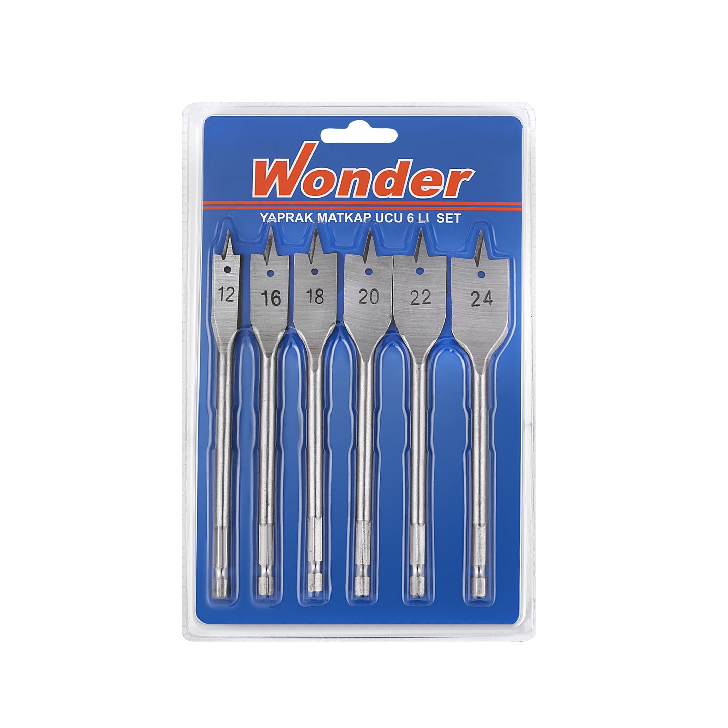 Wonder Yaprak Matkap Ucu 6 Lı  Set 12Mm,16Mm,18Mm,20Mm,22Mm,24Mm