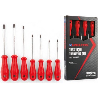 İzeltaş Torx Uçlu Tornavida Takım 7 Prç