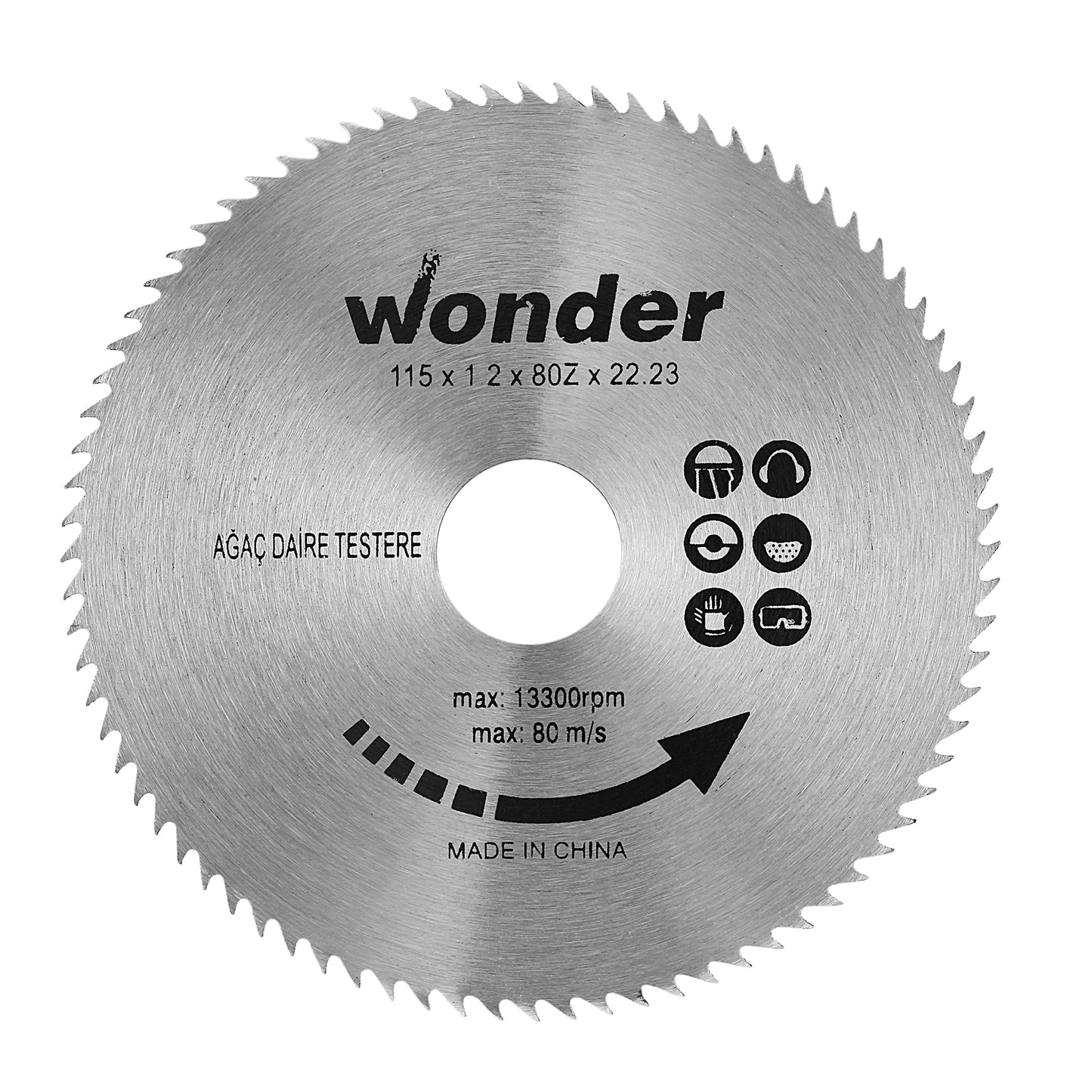 Wonder Ağaç Daire Testere Elmassız 115*80Z*1,2*22,23