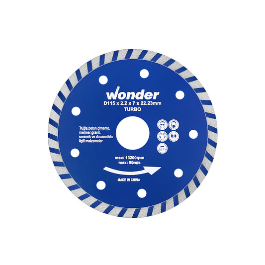 Wonder Elmas Testere Turbo 115 Mm