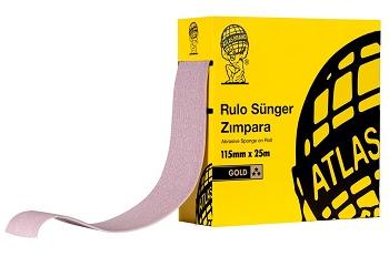 Atlas Soft Gold Rulo Sünger Zımpara 115X25 Mt 320 Kum